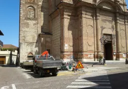 Lavori sul sagrato della chiesa parrocchiale